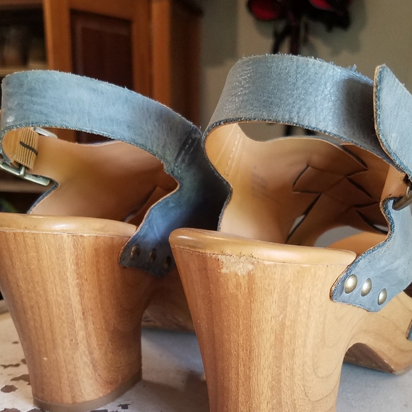 Kork-ease size 6 open-to wood platform wedge sanda - Picture 4 of 8